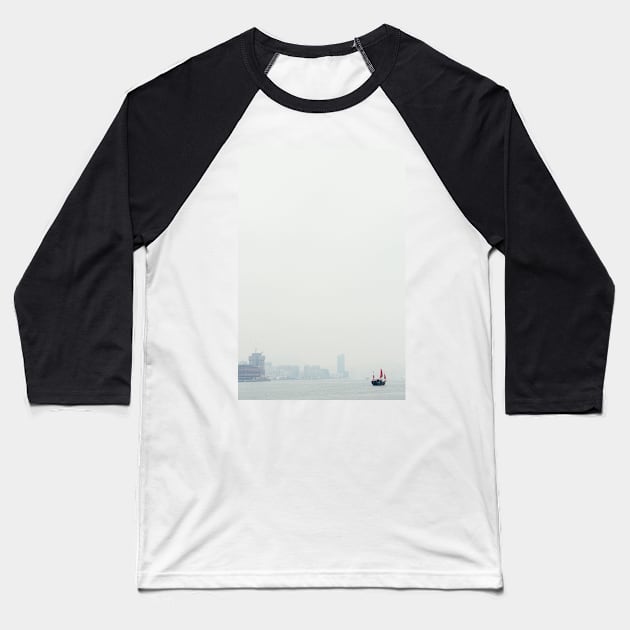 Hong Kong Harbour Baseball T-Shirt by visualspectrum